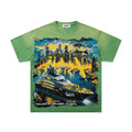 MAJESTIK Green Distressed Tour Graphic T-Shirt — hero