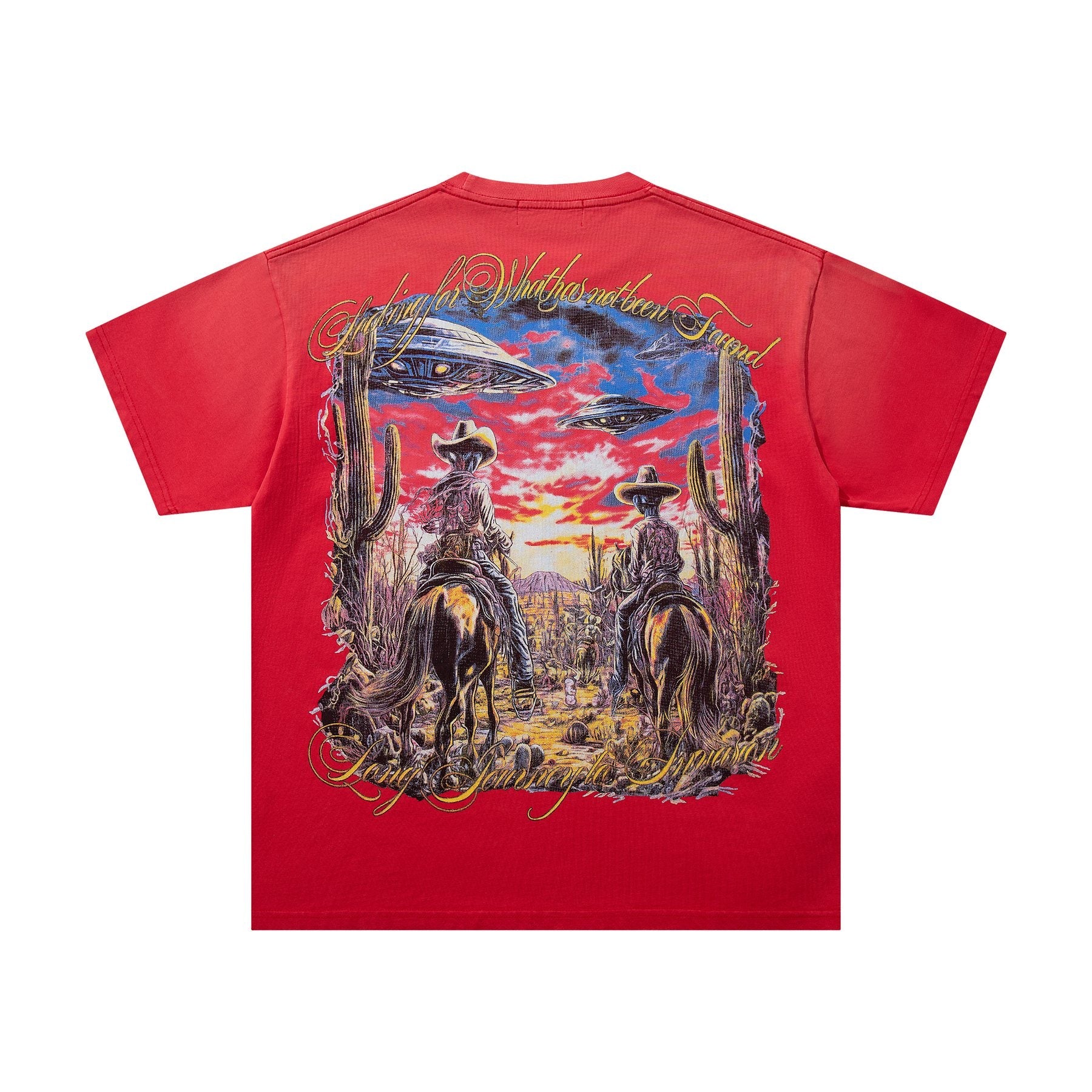 MAJESTIK Western Horse Graphic T-Shirt — back