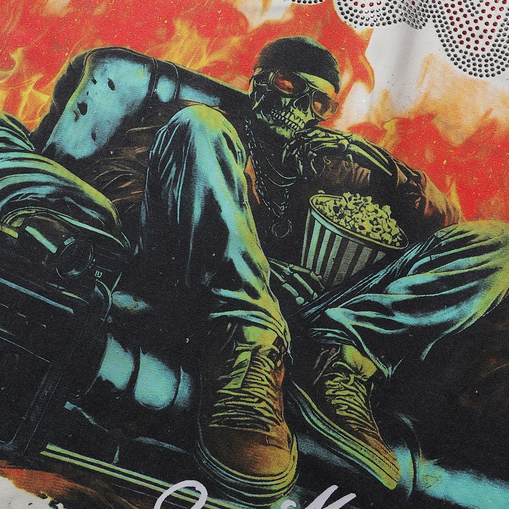 BKYS Revival Burnt Rhinestone Graphic T-Shirt — detail