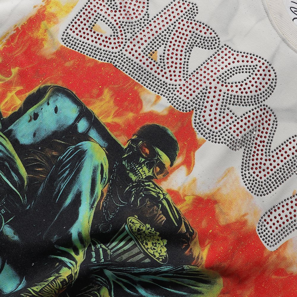 BKYS Revival Burnt Rhinestone Graphic T-Shirt — detail
