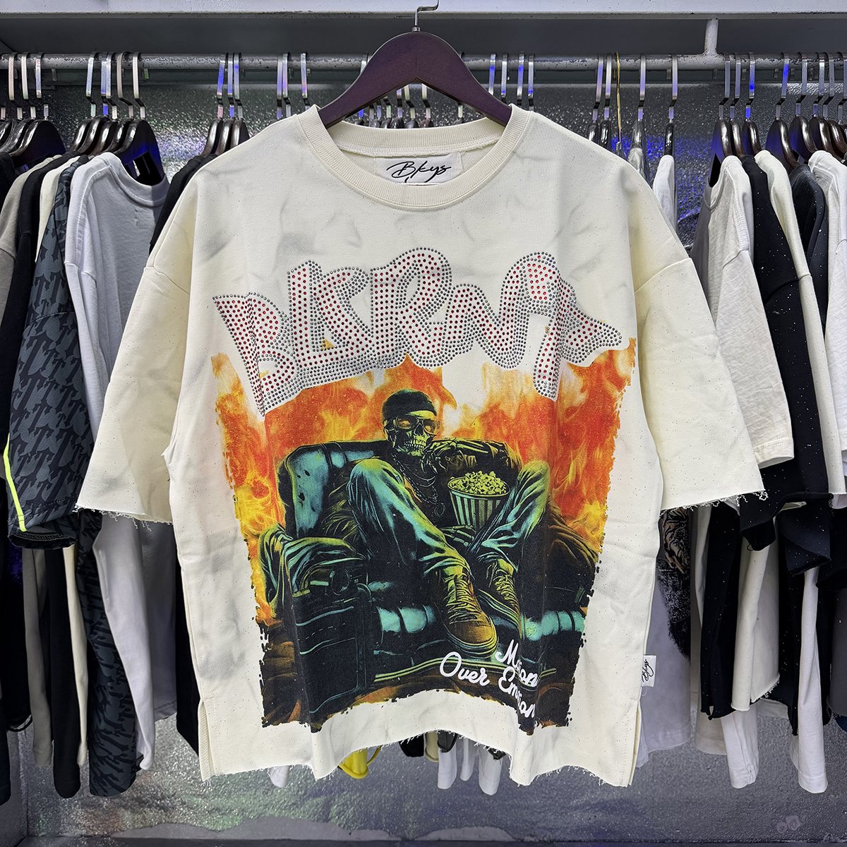 BKYS Revival Burnt Rhinestone Graphic T-Shirt — context