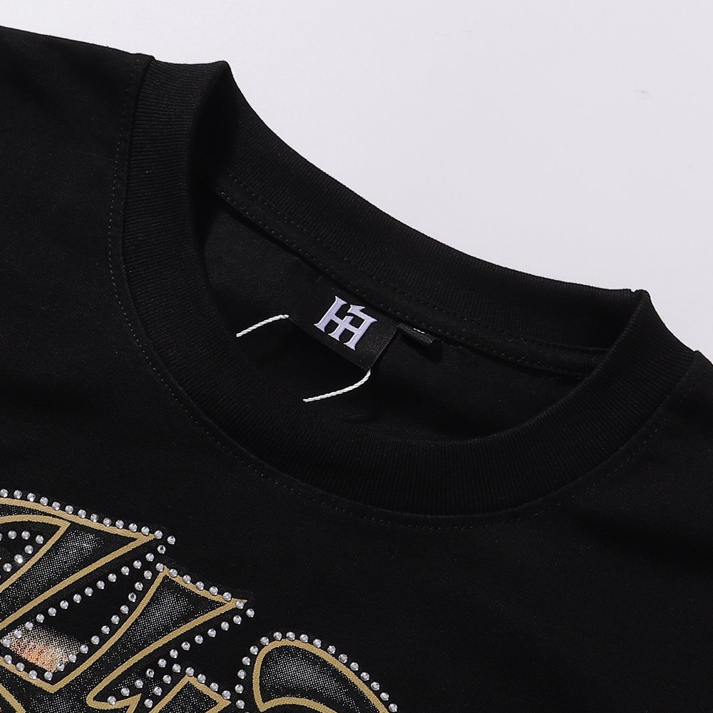 Life Hustlere Praying Angel Rhinestone Graphic T-Shirt — neck_label