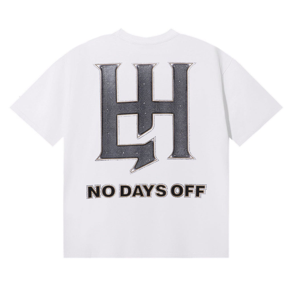 Life Hustlere Praying Angel Rhinestone Graphic T-Shirt — back