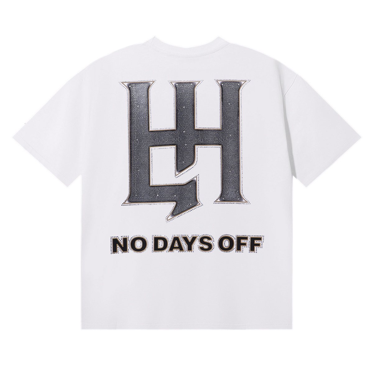 Life Hustlere Praying Angel Rhinestone Graphic T-Shirt — back