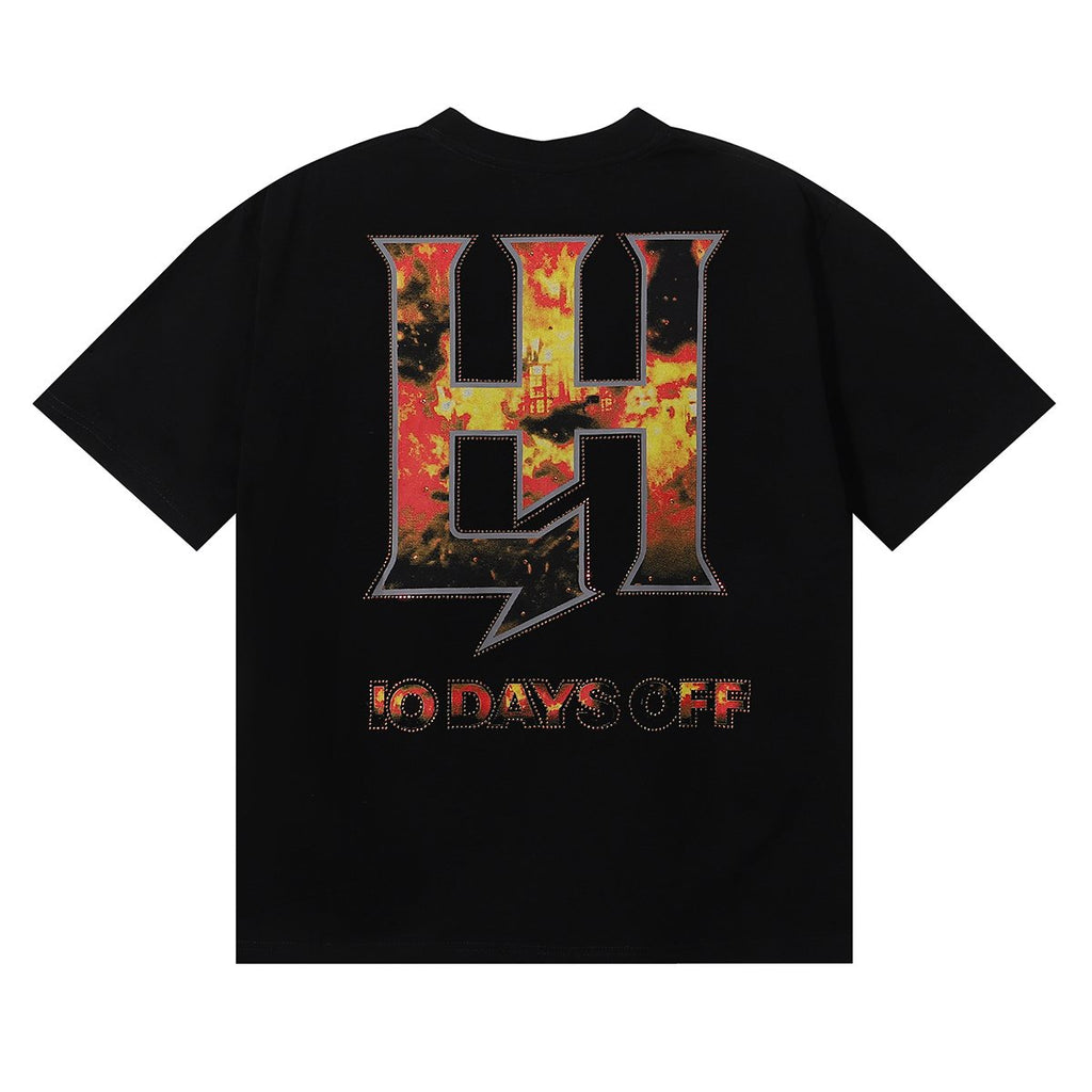 Life Hustlere Masked Angel Graphic Short-Sleeve T-Shirt — back