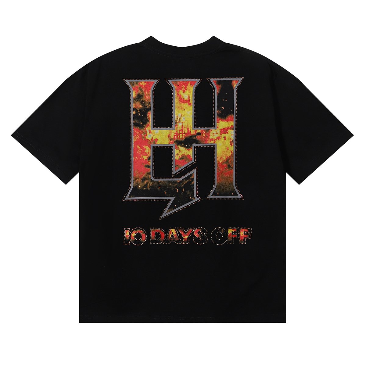 Life Hustlere Masked Angel Graphic Short-Sleeve T-Shirt — back