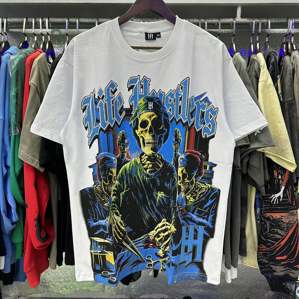 Life Hustlere Skull Doctor Graphic T-Shirt — context
