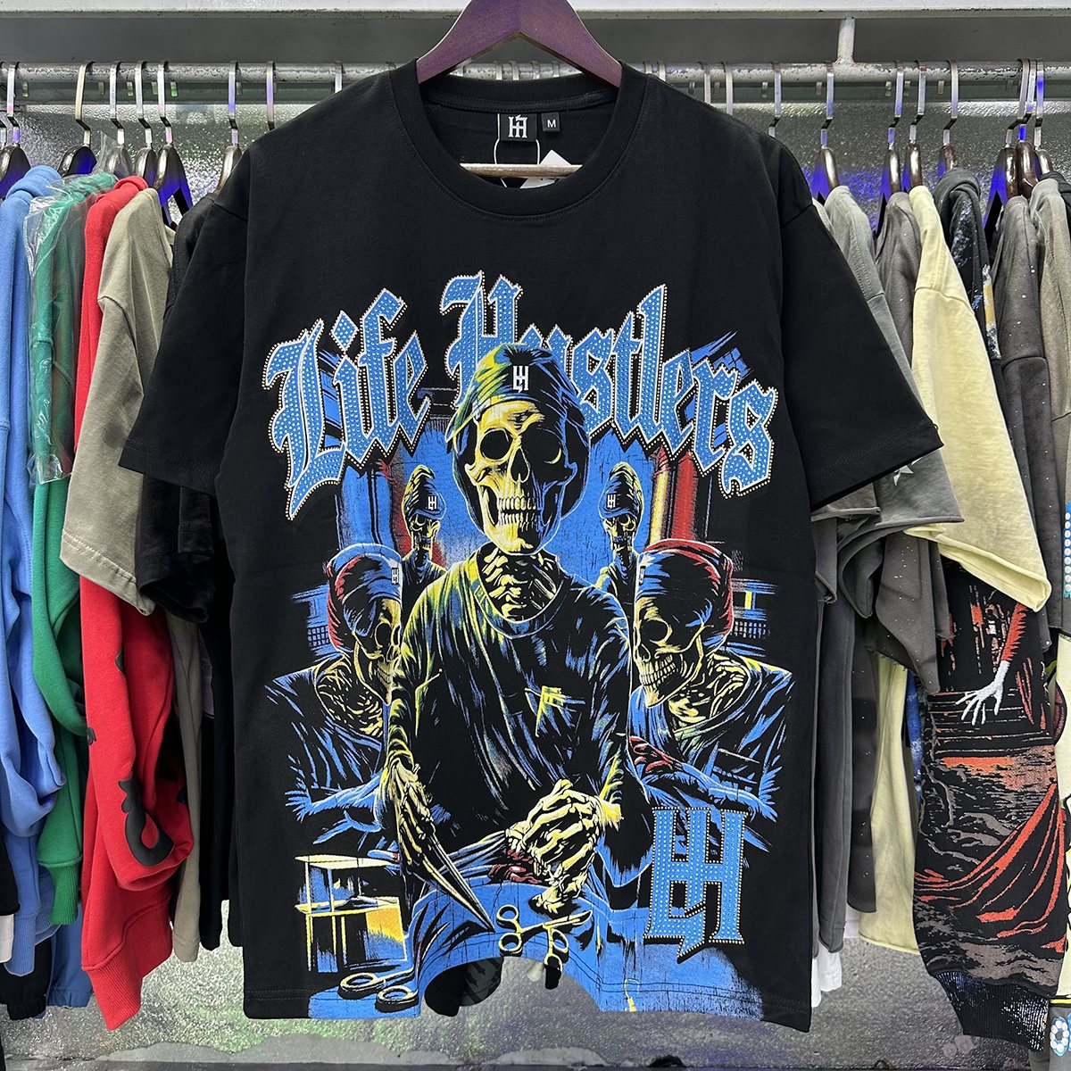 Life Hustlere Skull Doctor Graphic T-Shirt — context