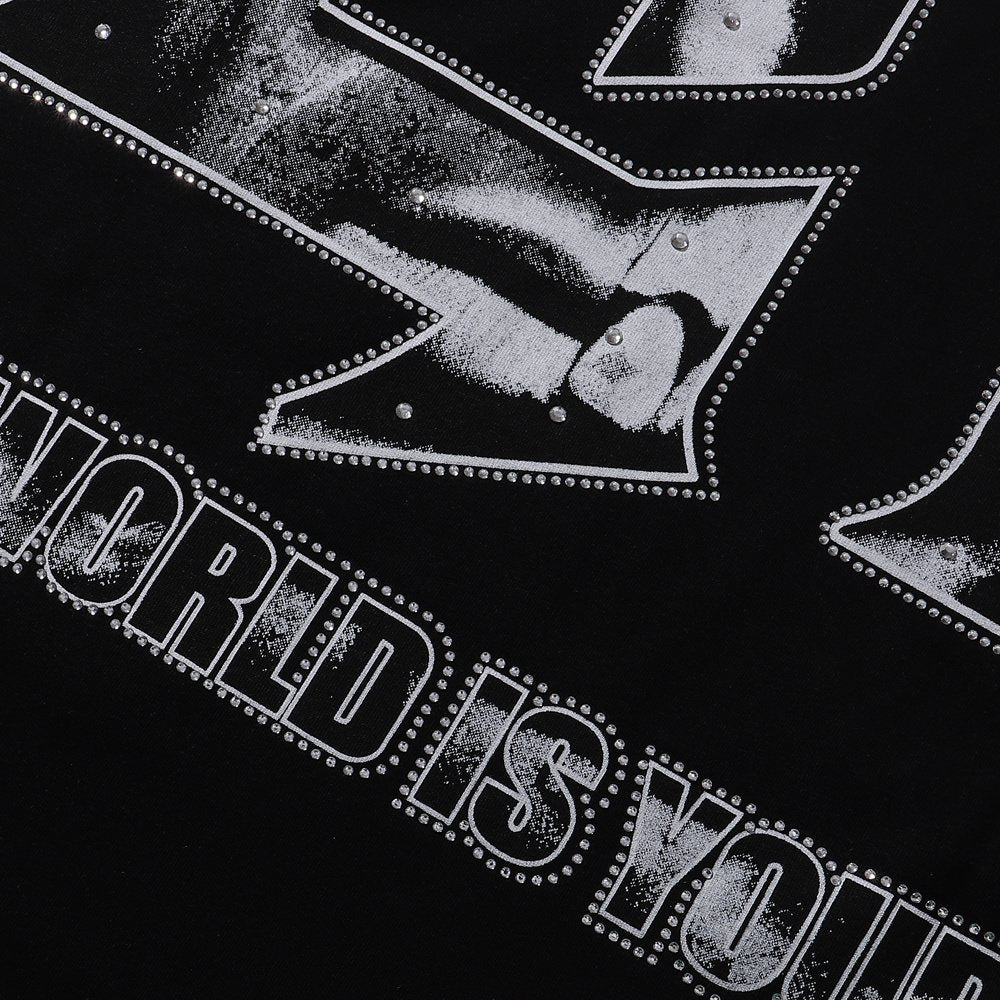 Life Hustlere Scarface Portrait Graphic Color-Block T-Shirt — detail
