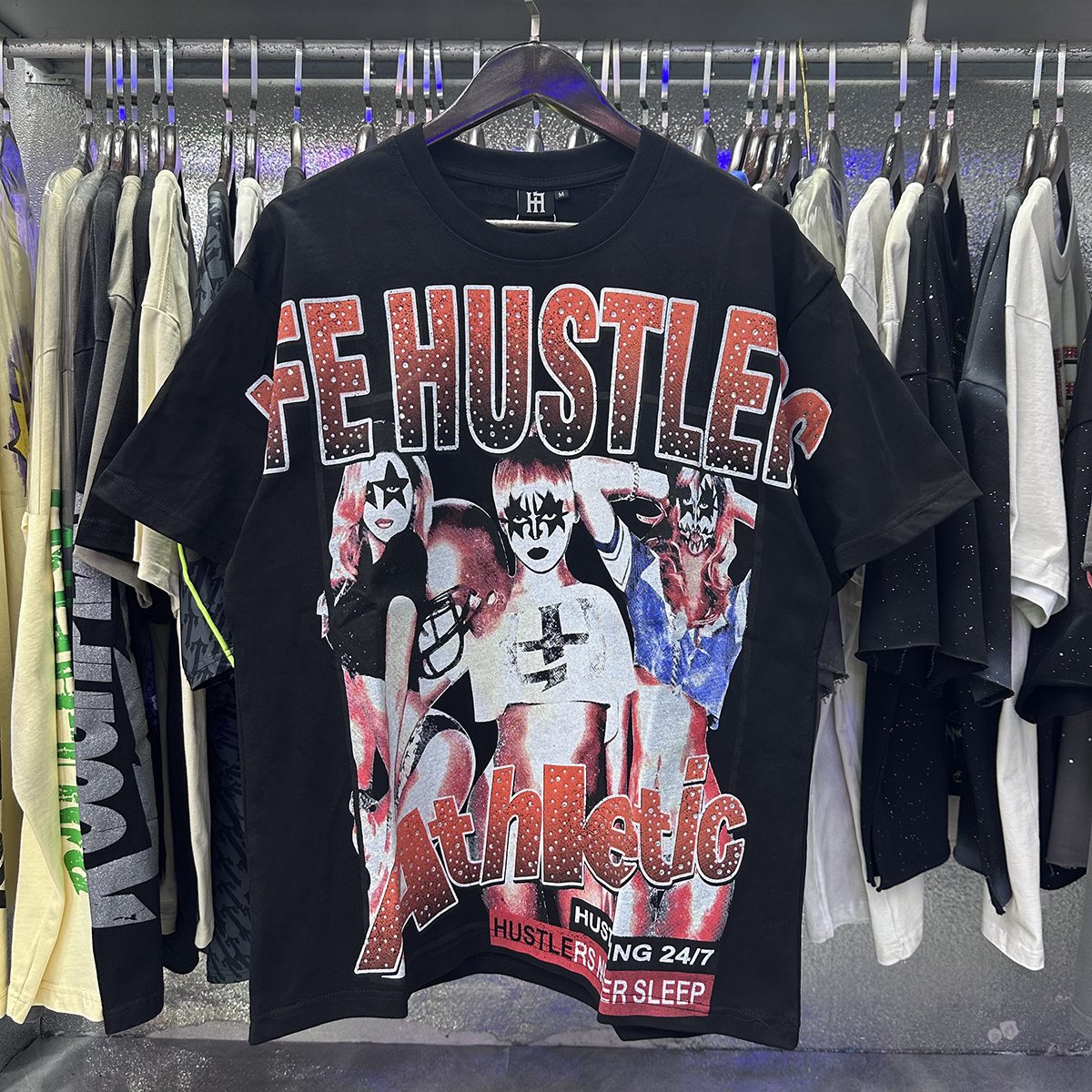 Life Hustlere Football Girls Graphic T-Shirt — context