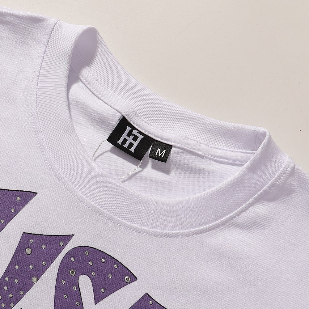 Life Hustlere Sexy Astronaut Rhinestone-Style Graphic T-Shirt — neck_label