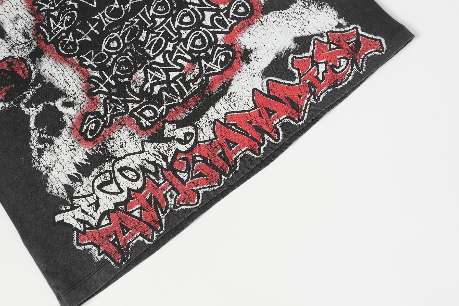 Hellstar Distressed Graphic Short-Sleeve T-Shirt — detail