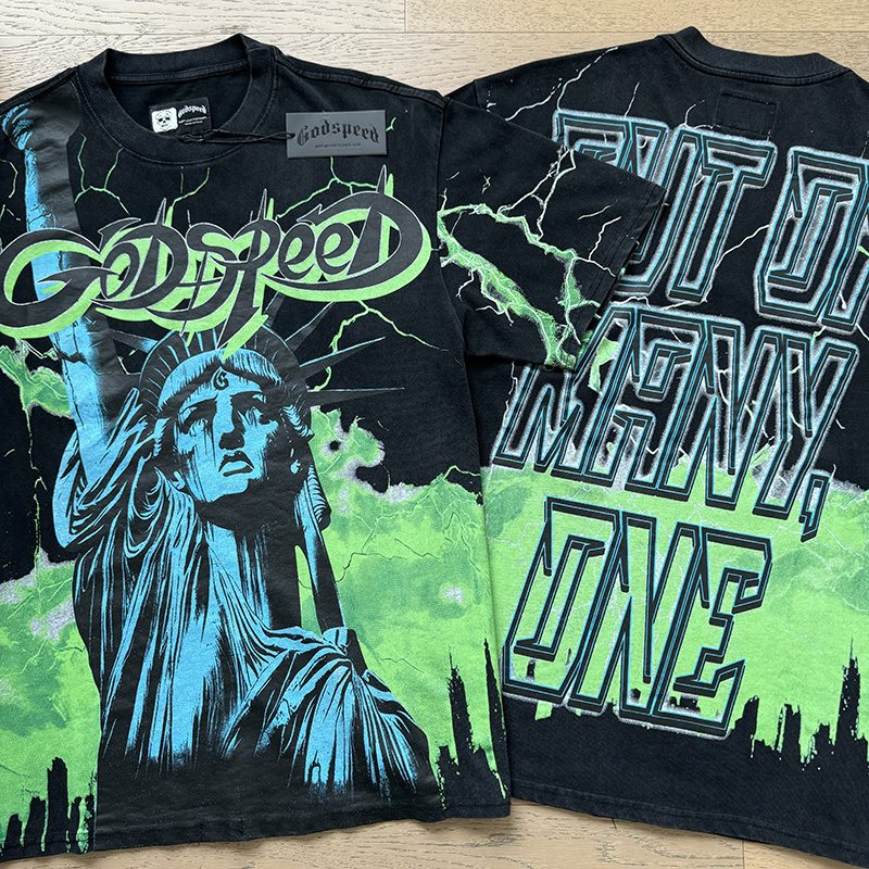 Godspeed Out of Many One Graphic T-Shirt — comparison