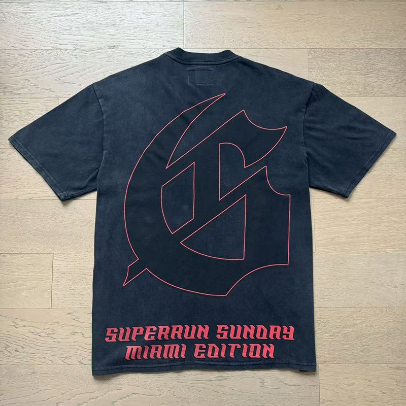 Godspeed Washed Black Front & Back Graphic T-Shirt — back