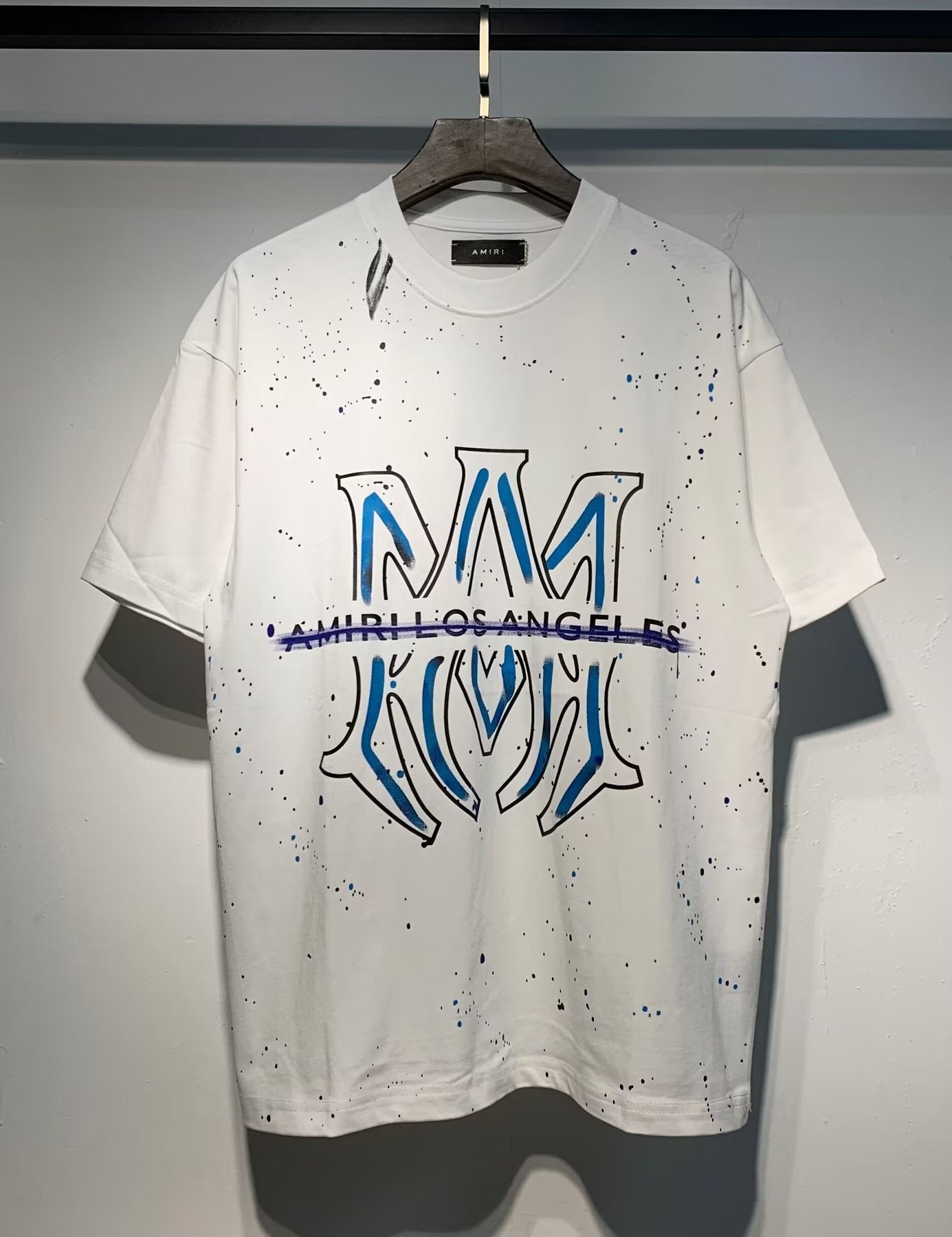 AMIRI Los Angeles Paint-Splatter Graphic T-Shirt — front
