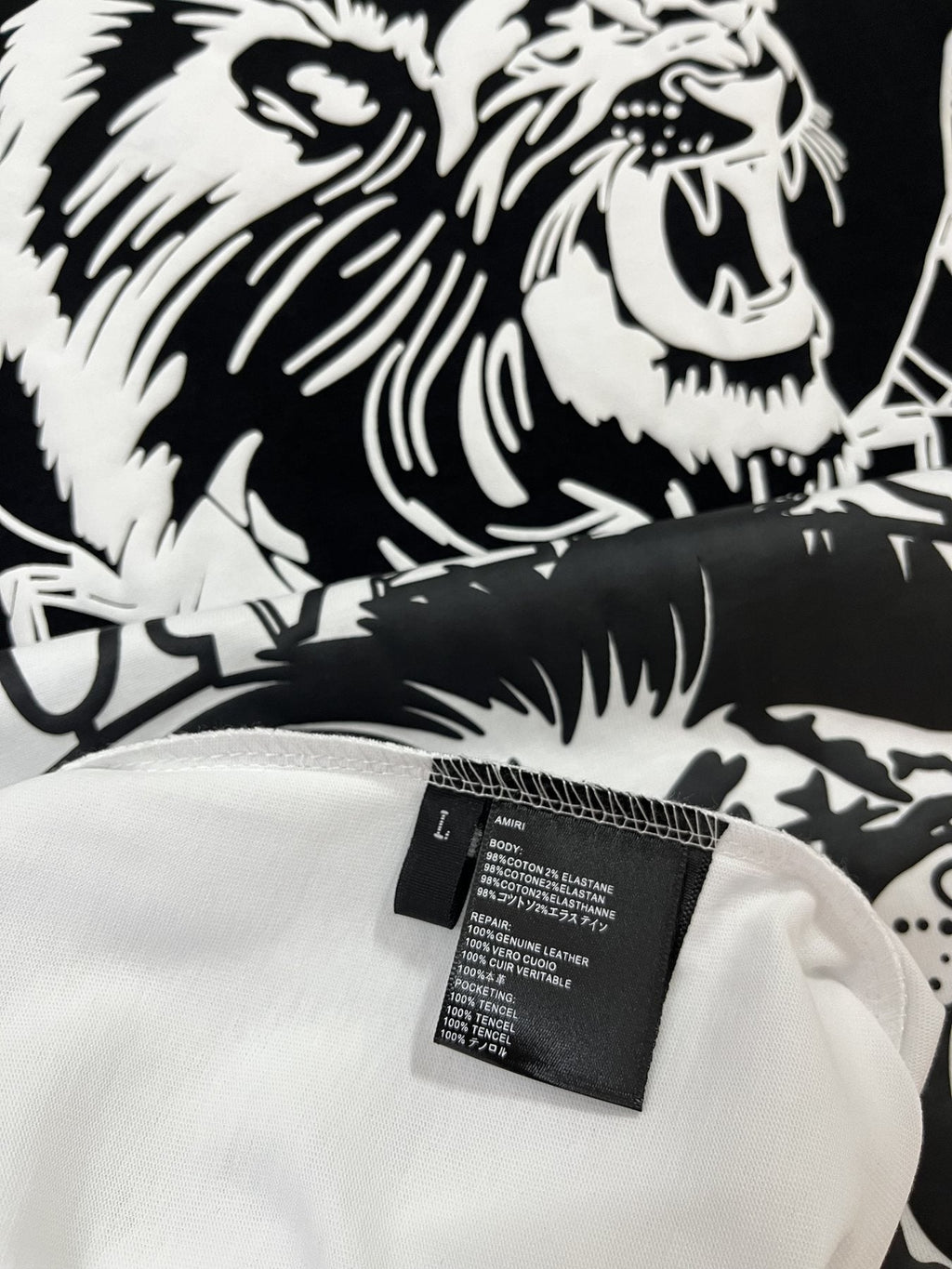 AMIRI Lion Head Graphic T-Shirt — neck_label