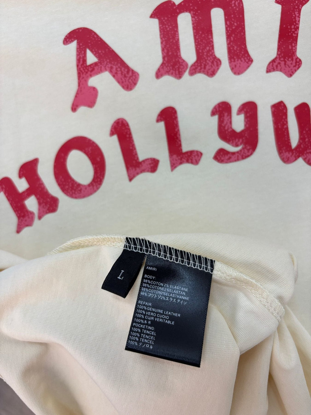 AMIRI Hollywood Graphic Short-Sleeve T-Shirt — neck_label