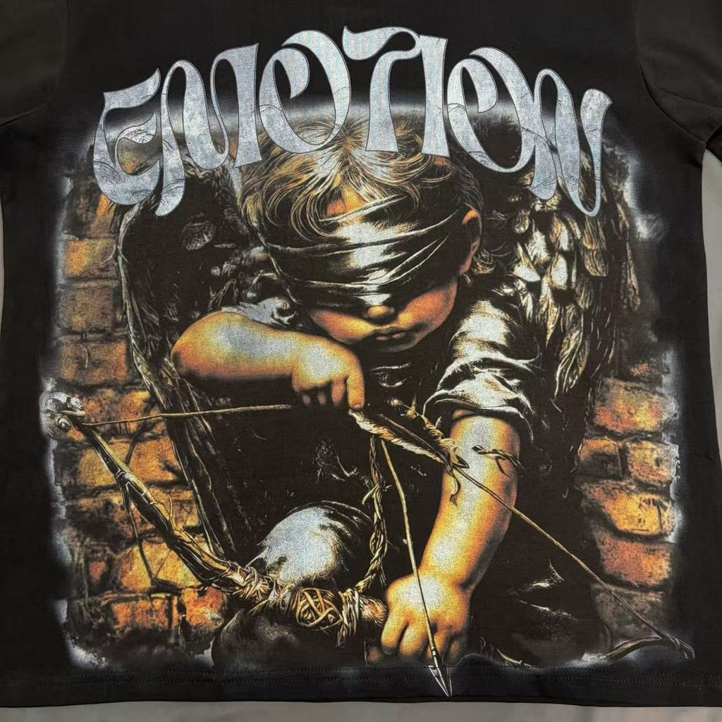 Mixed Emotions Child Metallic Wordmark Graphic T-Shirt — front