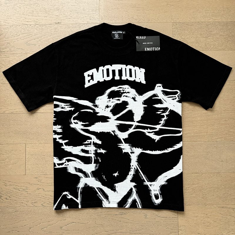 MIXED EMOTION Front-and-Back Graphic T-Shirt — front