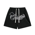 MIXED EMOTION Embroidered Drawstring Shorts — hero