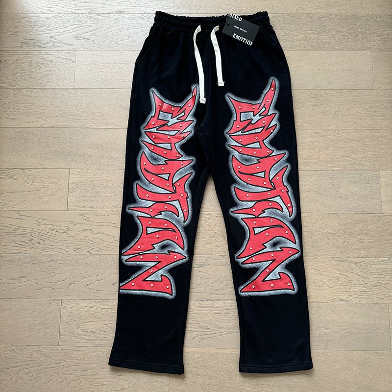 MIXED EMOTION Graphic Sweatpants — front