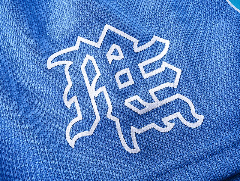 MIXED EMOTION Flame Graphic Drawstring Shorts — detail