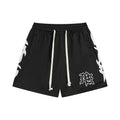 MIXED EMOTION Flame Graphic Drawstring Shorts — hero