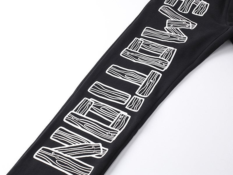 MIXED EMOTION Diamond Graphic Pants — detail