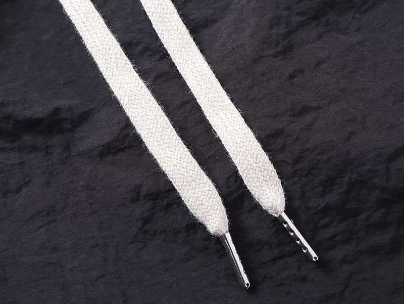MIXED EMOTION Black Front Graphic Appliqué Shorts — detail