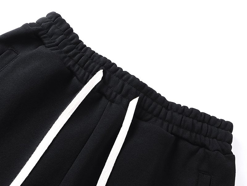 MIXED EMOTION Black Ornamental Graphic Sweatpants — detail