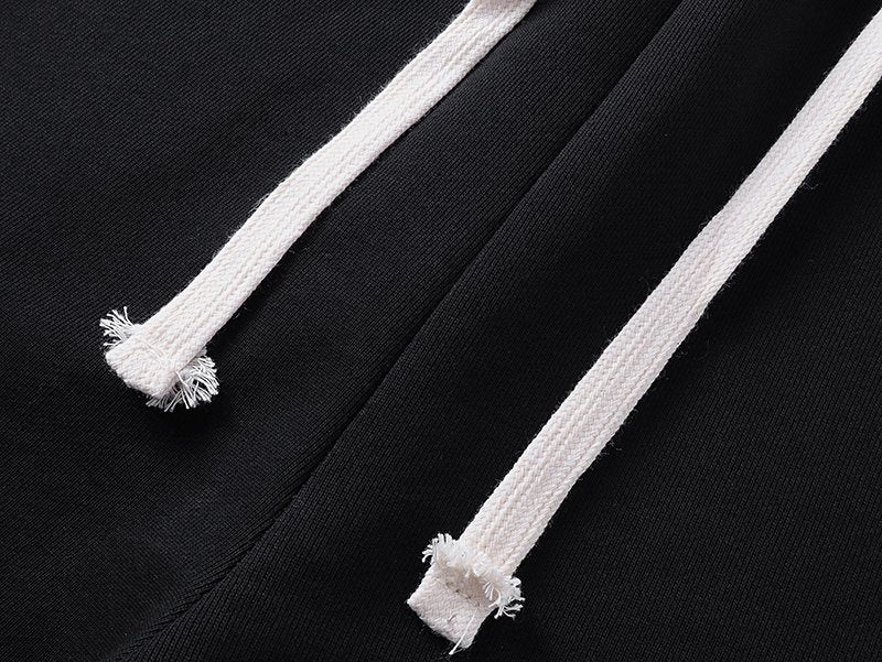 MIXED EMOTION Black Ornamental Graphic Sweatpants — detail