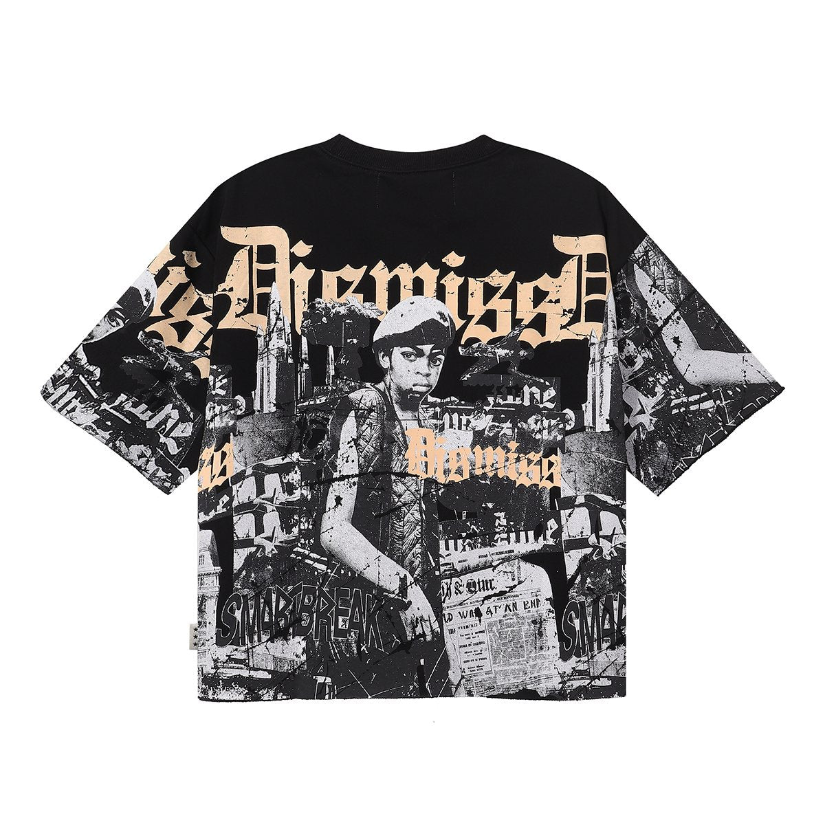 BKYS Revival Dismiss Photo-Collage Cropped T-Shirt — back