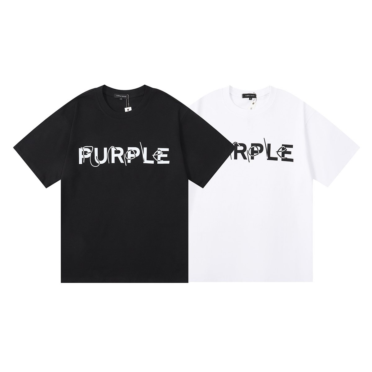 Purple Brand Wordmark Graphic Short-Sleeve T-Shirt — comparison