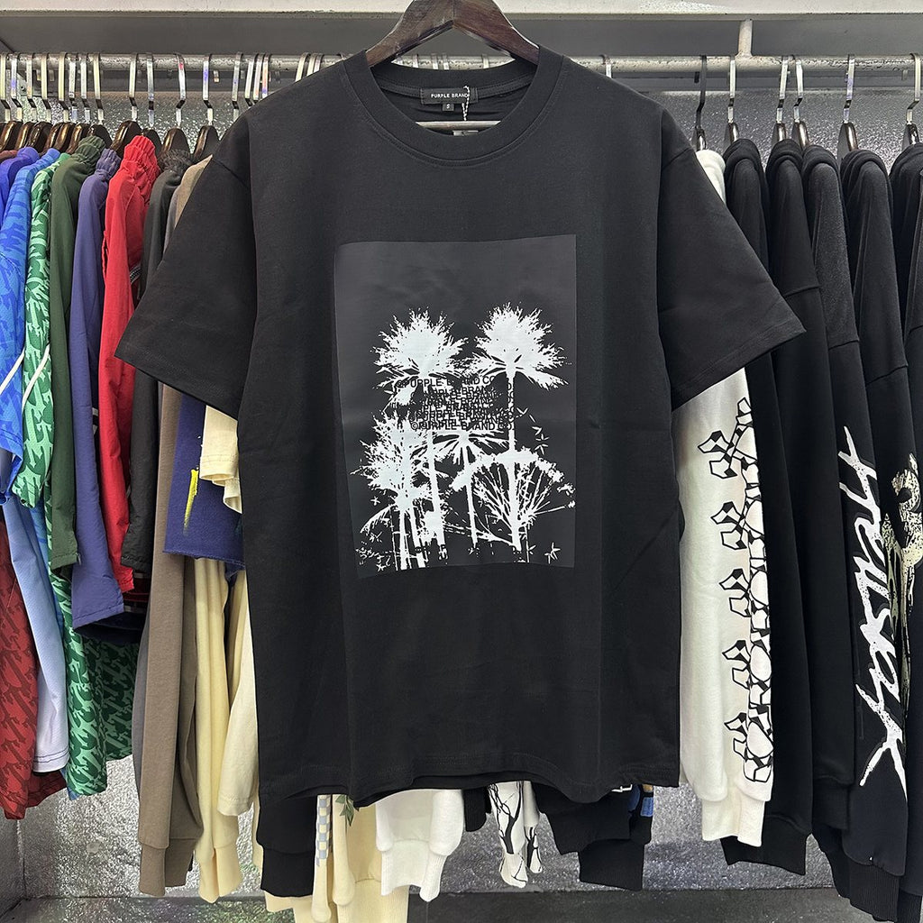 Purple Brand Palm Tree Graphic Short-Sleeve T-Shirt — context