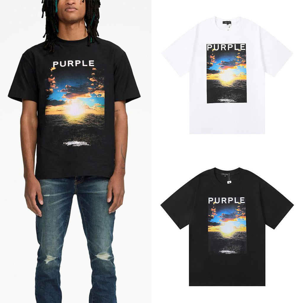 Purple Brand Ocean Sunrise Graphic Short-Sleeve T-Shirt — context