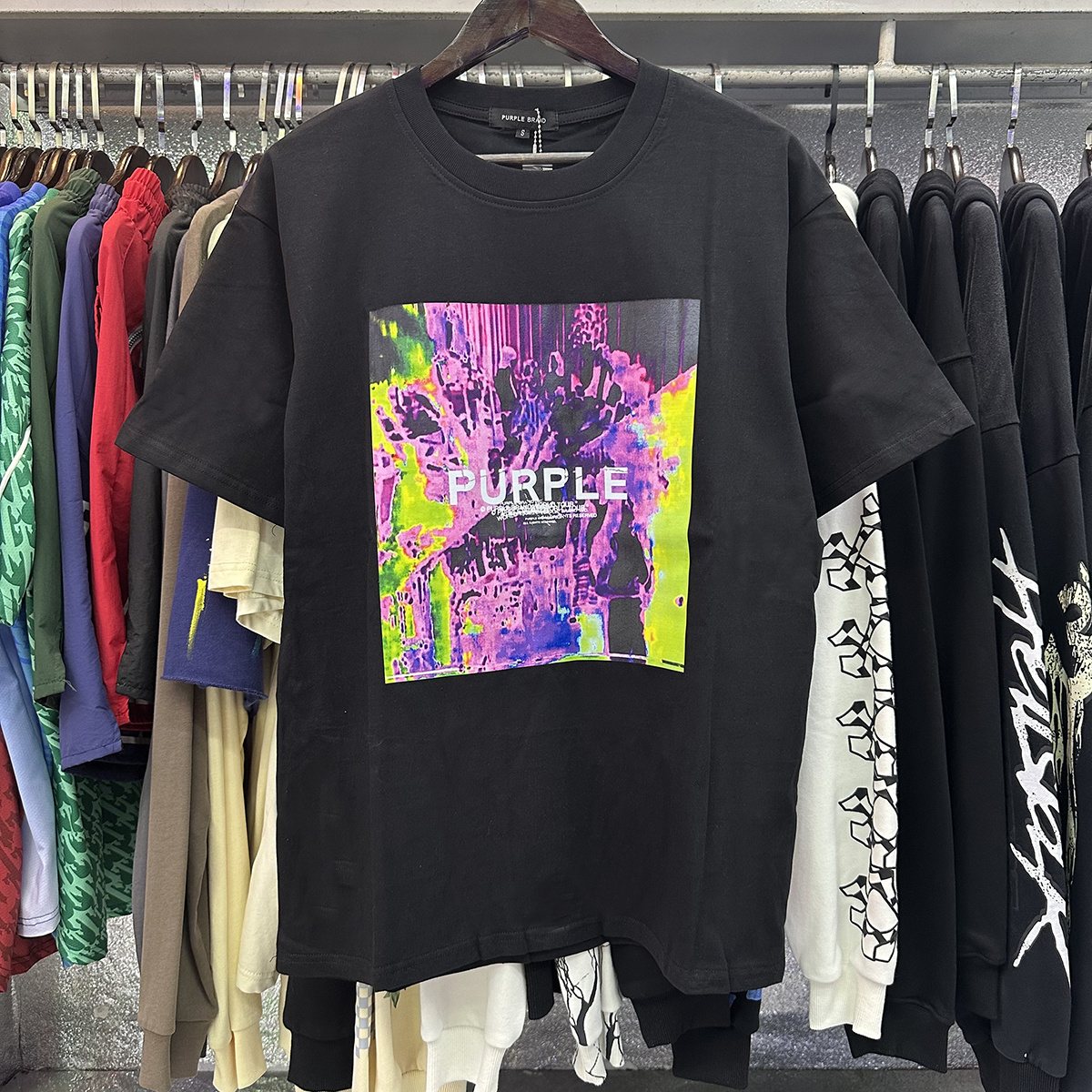 Purple Brand Abstract Graphic T-Shirt — context