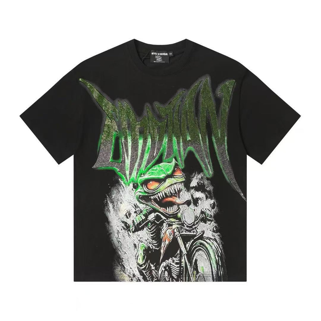 MIXED EMOTION Motorcycle Graffiti Graphic T-Shirt — hero