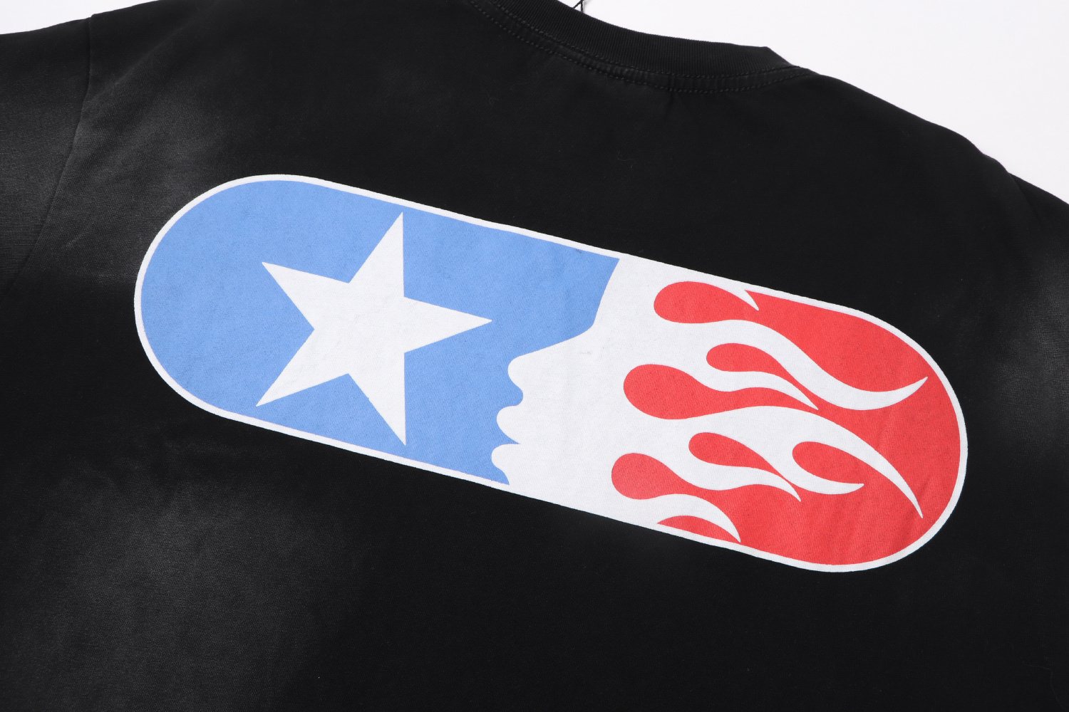 Hellstar Star Flame Capsule Graphic T-Shirt — detail