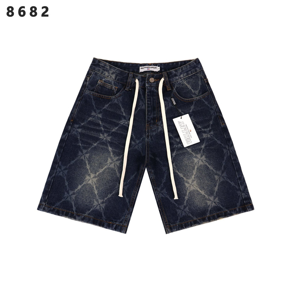 VALLEY Distressed Drawstring Shorts — hero