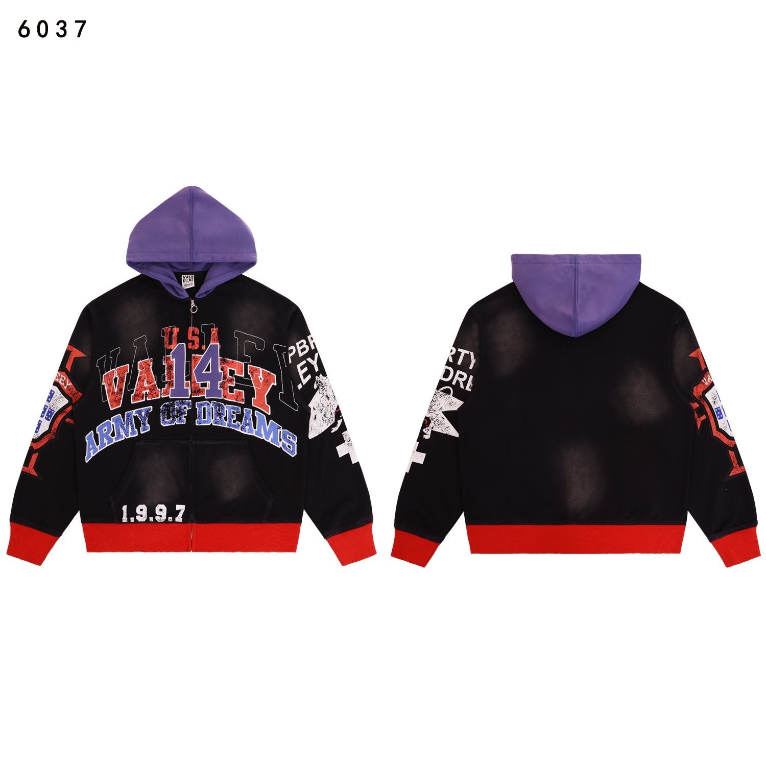 VALE USA Guardian Graphic Zip-Up Hoodie — back