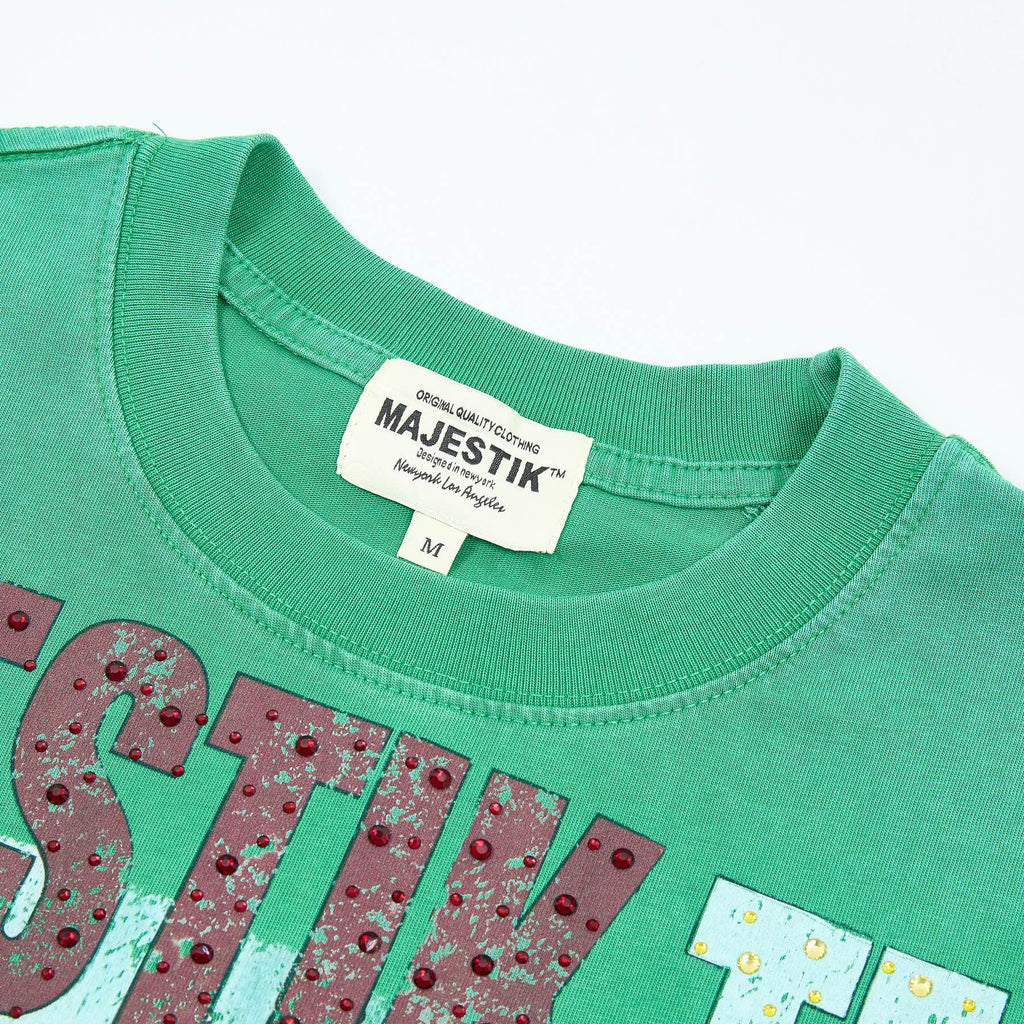 MAJESTIK Racing International 202X Green T-Shirt — neck_label