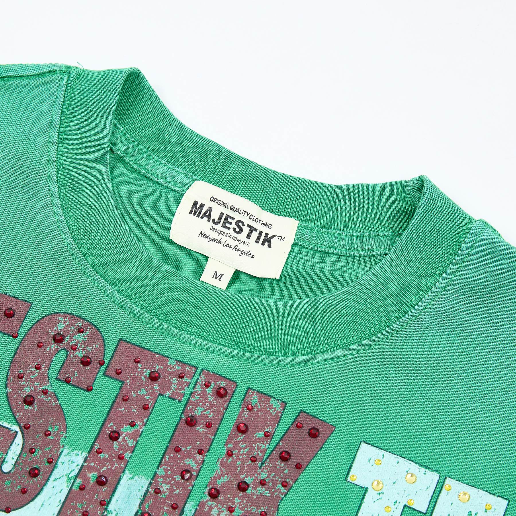 MAJESTIK Racing International 202X Green T-Shirt — neck_label