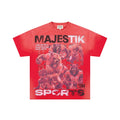 MAJESTIK Red Bear Football Graphic T-Shirt — hero