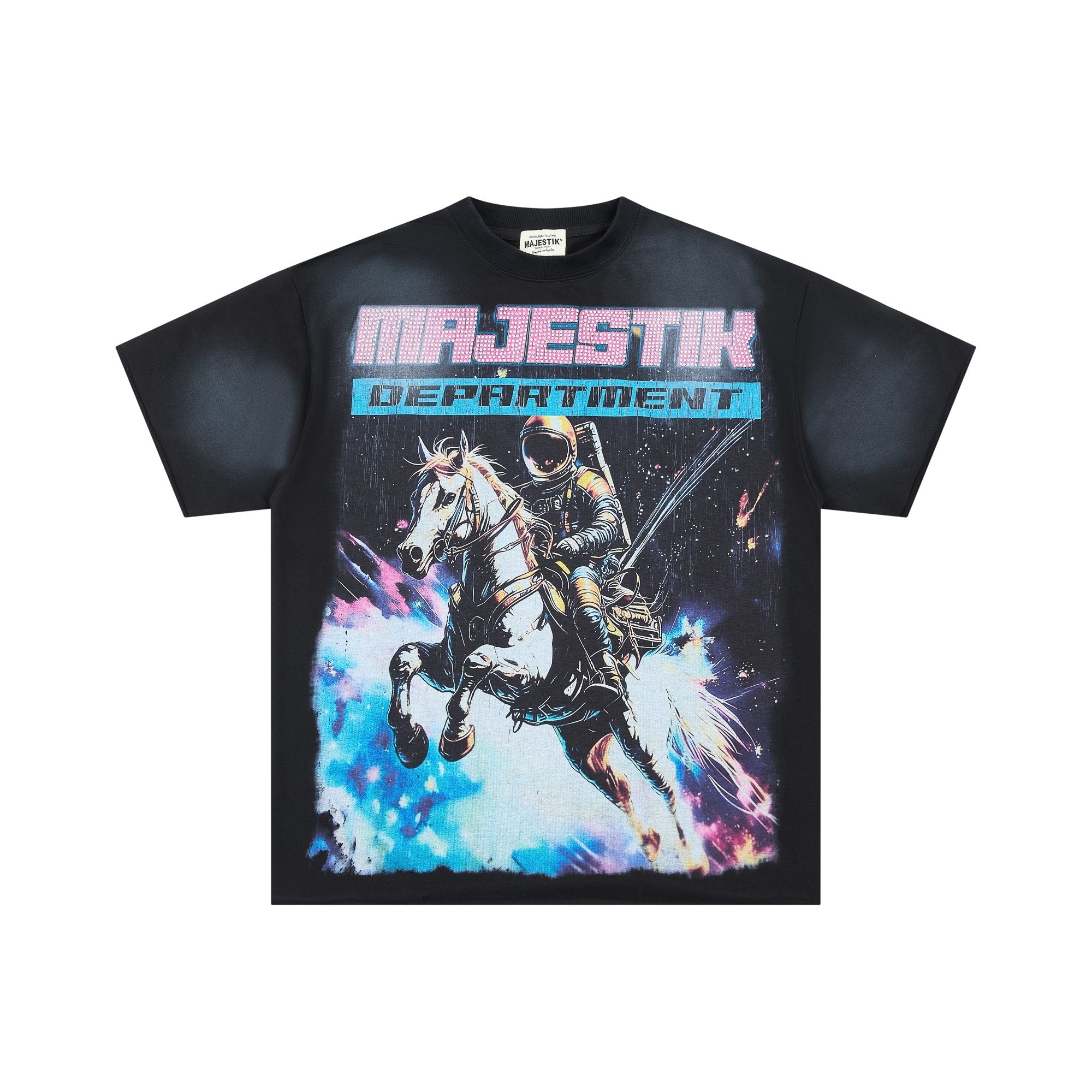 MAJESTIK Astronaut Horse Graphic T-Shirt — hero