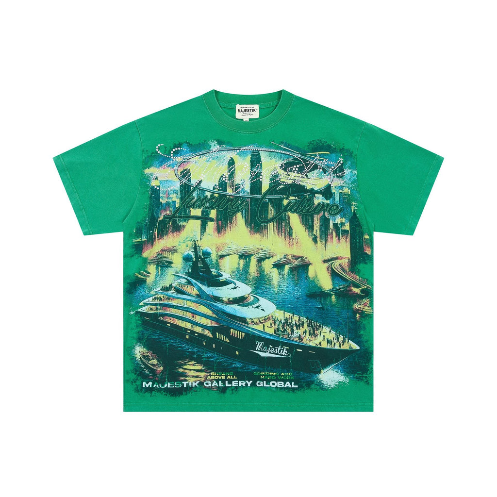 MAJESTIK Yacht Tour Graphic T-Shirt — front