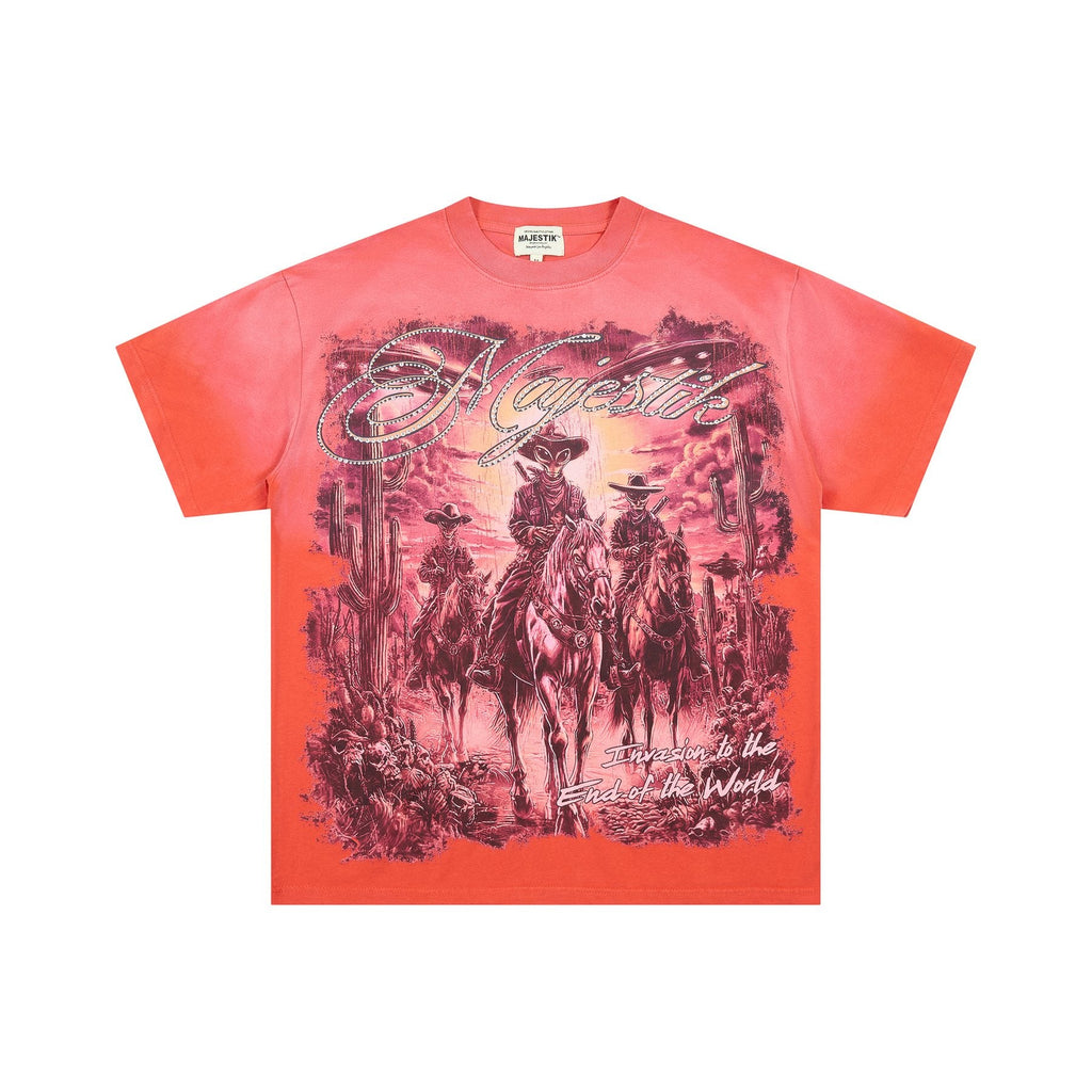 MAJESTIK Western UFO Graphic T-Shirt — front
