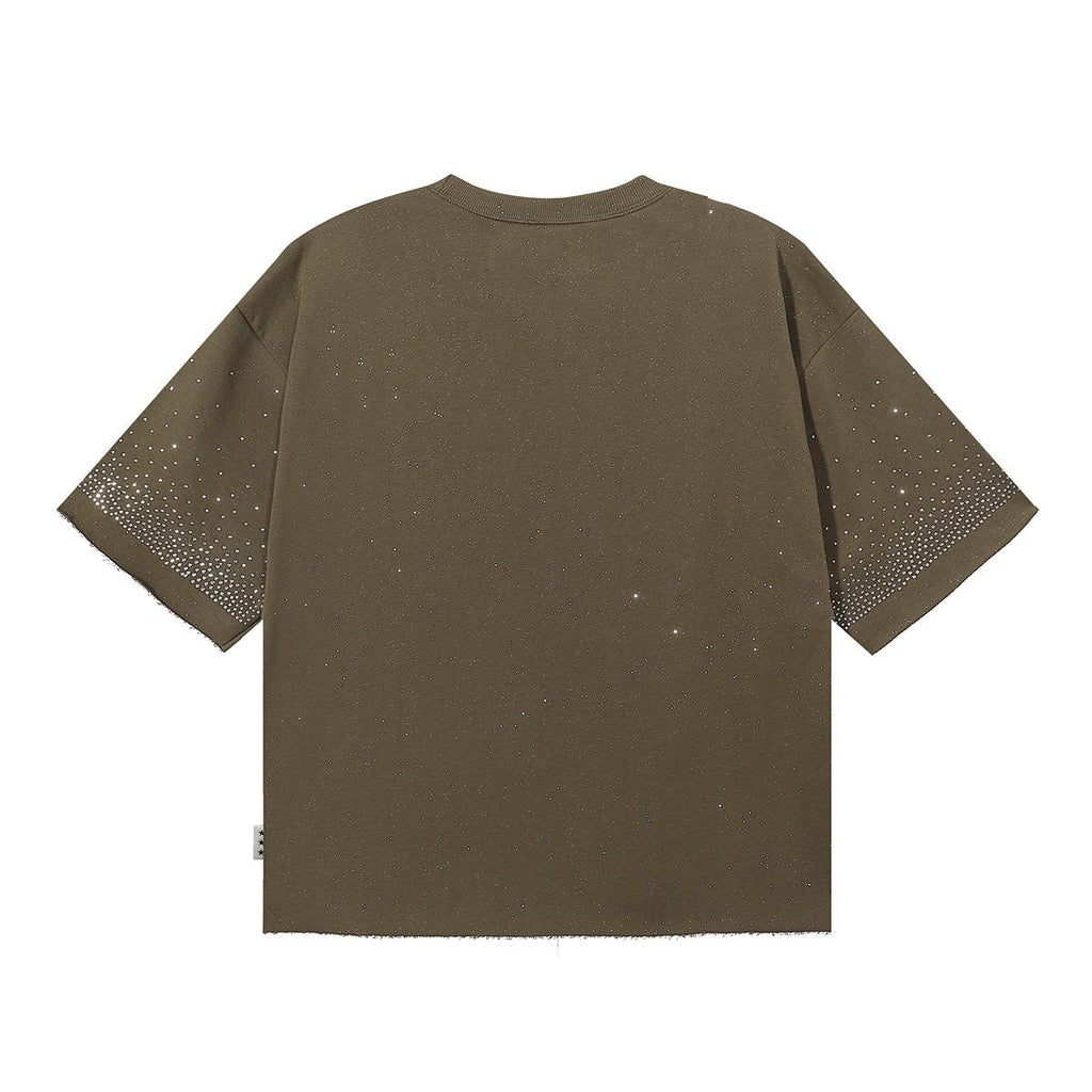 BKYS Revival Money Race Rhinestone Cropped Short-Sleeve T-Shirt — back