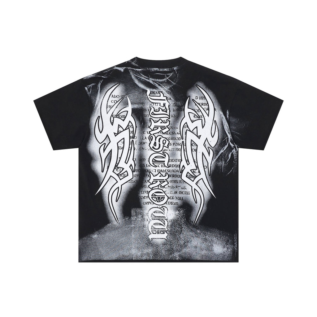 FIRST ROW Y2K Tribal Crop T-Shirt — back