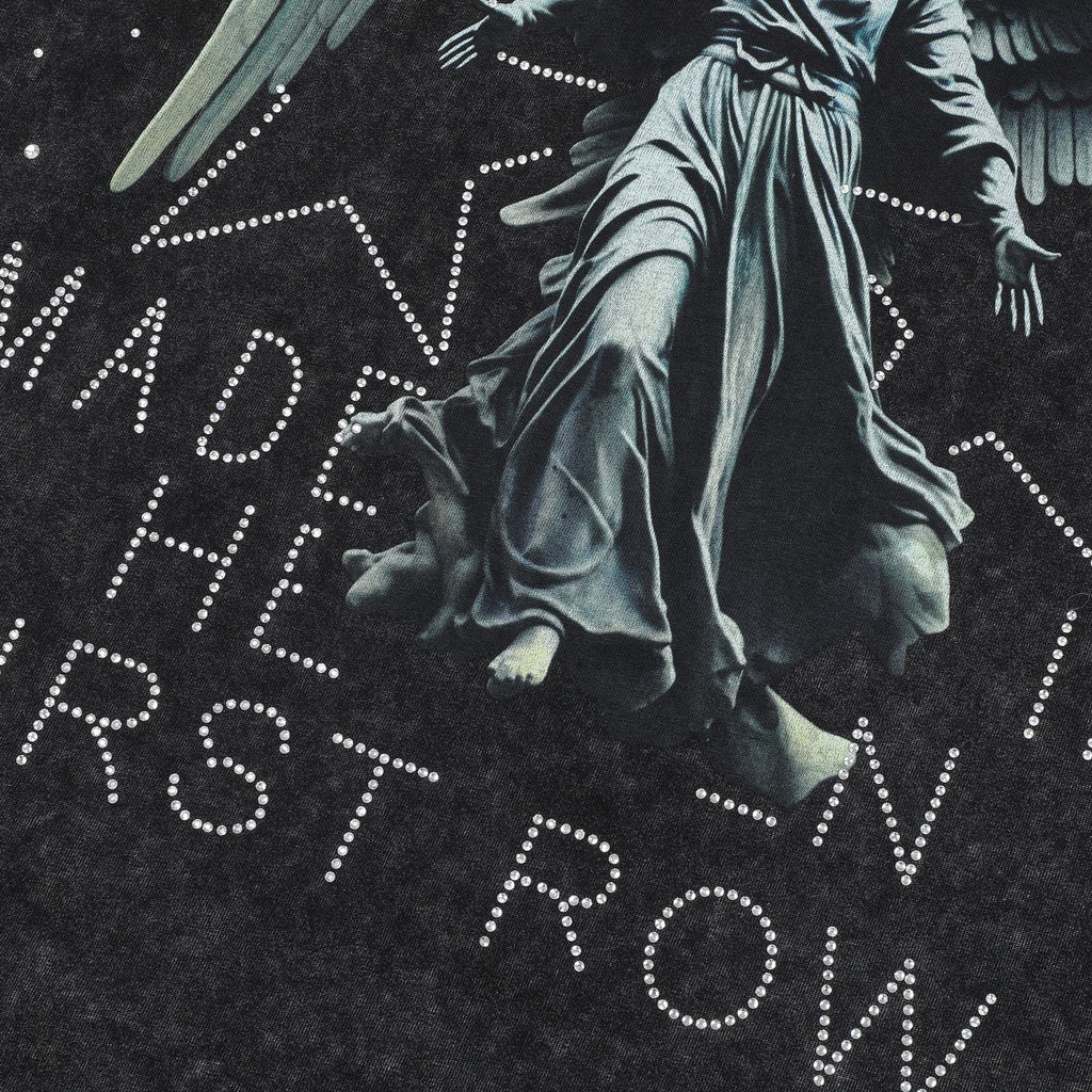 FIRST ROW Made in Heaven Angel Graphic Cropped T-Shirt — detail
