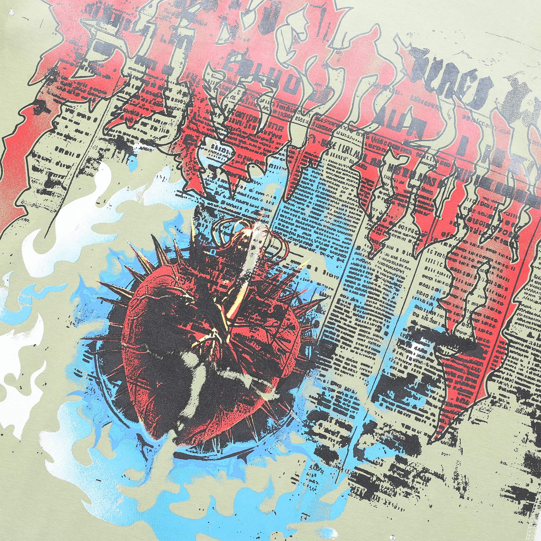 FIRST ROW Sacred Heart Cropped T-Shirt — detail